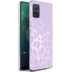 iMoshion Coque Design Samsung Galaxy A71 - Léopard - Violet