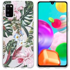 iMoshion Coque Design Samsung Galaxy A41 - Jungle - Vert / Rose