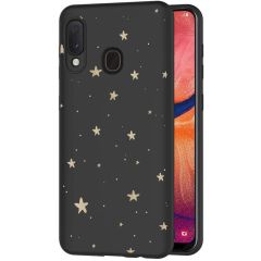 iMoshion Coque Design Samsung Galaxy A20e - Etoiles - Noir / Dorée