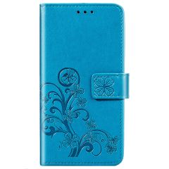 Etui de téléphone Fleurs de Trèfle Galaxy A42 - Turquoise