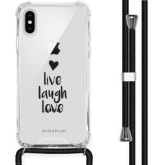 iMoshion Coque Design avec cordon iPhone X / Xs - Live Laugh Love