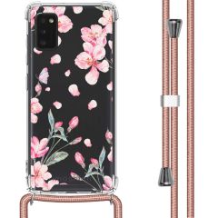 iMoshion Coque Design avec cordon Samsung Galaxy A41 - Fleur - Rose