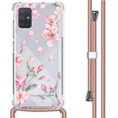 iMoshion Coque Design avec cordon Samsung Galaxy A71 - Fleur - Rose