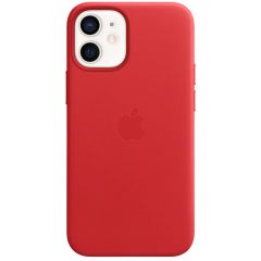 Apple Coque Leather MagSafe iPhone 12 Mini - Red