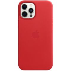 Apple Coque Leather MagSafe iPhone 12 Pro Max - Red