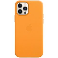Apple Coque Leather MagSafe iPhone 12 (Pro) - California Poppy