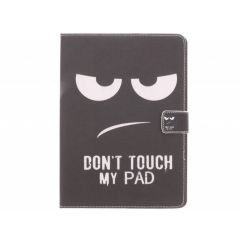 Étui à rabat silicone design iPad Air - Don't touch my pad