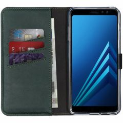 Selencia Étui de téléphone en cuir véritable Samsung Galaxy A8 (2018)