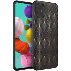iMoshion Coque Design Samsung Galaxy A51 - Modèle - Noir / Dorée