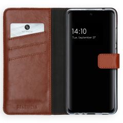 Selencia Étui de téléphone portefeuille en cuir véritable Galaxy A52(s) (5G/4G)