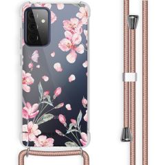 iMoshion Coque Design avec cordon Samsung Galaxy A72 - Fleur - Rose