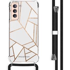 iMoshion Coque Design avec cordon Galaxy S21 - Cuive graphique -Blanc