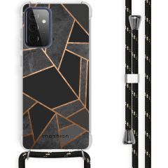 iMoshion Coque Design avec cordon Galaxy A72 - Cuive graphique - Noir