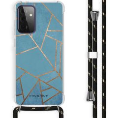 iMoshion Coque Design avec cordon Galaxy A72 - Cuive graphique - Bleu