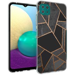 iMoshion Coque Design Galaxy A22 (5G) - Cuive graphique - Noir /Dorée