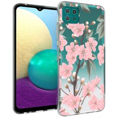 iMoshion Coque Design Samsung Galaxy A22 (5G) - Fleur - Rose / Vert