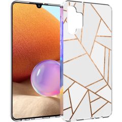 iMoshion Coque Design Galaxy A32 (4G) - Cuive graphique - Blanc/Dorée