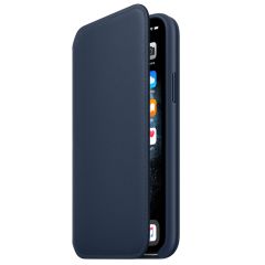 Apple Étui de téléphone Leather Folio iPhone 11 Pro -Deep Sea Blue
