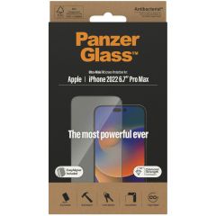 PanzerGlass Protection d'écran Ultra-Wide Fit Anti-bactérienne avec applicateur iPhone 14 Pro Max
