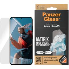 PanzerGlass ﻿Protection d'écran Matrix Recycled Ultra-Wide Fit Anti-bactérienne avec applicateur Samsung Galaxy S24