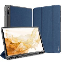 Dux Ducis Étui de téléphone portefeuille Domo Samsung Galaxy Tab S8 / S7 - Bleu