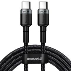 Baseus Cafule Series câble de charge rapide USB-C vers USB-C - 100 Watt - 2 mètres - Noir
