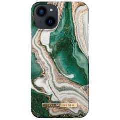 iDeal of Sweden Coque Fashion iPhone 13 - Golden Jade Marble