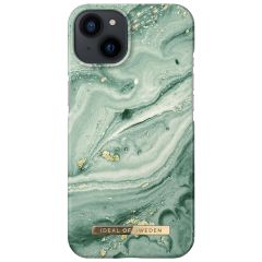iDeal of Sweden Coque Fashion iPhone 13 - Mint Swirl Marble