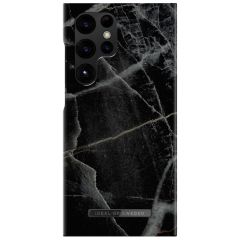 iDeal of Sweden Coque Fashion Samsung Galaxy S23 Ultra - Black Thunder Marble
