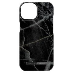 iDeal of Sweden Coque Fashion iPhone 15 - Black Thunder Marble
