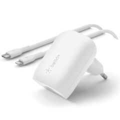 Belkin ﻿Adaptateur Boost↑Charge™ avec câble - USB-C vers Lightning - 1 mètre - 30W - Blanc