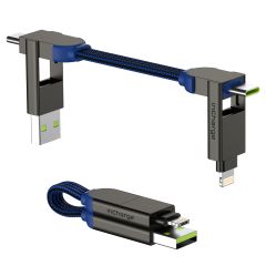 Rolling Square inCharge® X 6-in-1 connecteur de charge pour porte-clés - Sapphire Blue