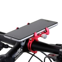 GUB G86 Support de téléphone pour vélo - Réglable - Universel - Aluminium - Rouge