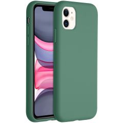 Accezz Coque Liquid Silicone iPhone 11 - Vert foncé