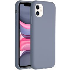 Accezz Coque Liquid Silicone iPhone 11 - Lavender Gray