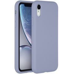 Accezz Coque Liquid Silicone iPhone Xr - Lavender Gray