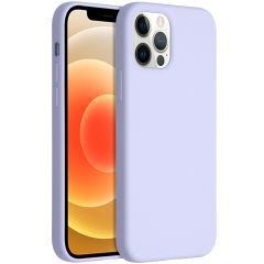Accezz Coque Liquid Silicone iPhone 12 (Pro) - Violet