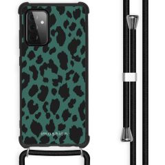 iMoshion Coque Design avec cordon Galaxy A72 - Léopard - Vert / Noir