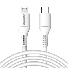Accezz Câble Lightning vers USB-C - Certifié MFi - 2 mètres - Blanc