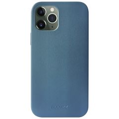Accezz Coque en cuir avec MagSafe iPhone 12 Pro Max - Bleu foncé