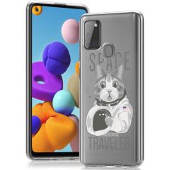 iMoshion Coque Design Samsung Galaxy A21s - Cat - Gris