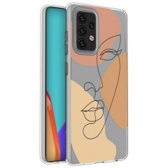 iMoshion Coque Design Samsung Galaxy A52(s) (5G/4G) - Line Art Color Face