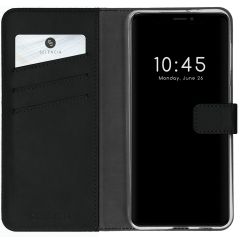 Selencia Étui de téléphone en cuir véritable iPhone 13 Pro Max - Noir