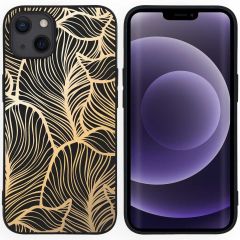 iMoshion Coque Design iPhone 13 - Feuilles / Noir