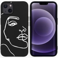 iMoshion Coque Design iPhone 13 - Face - Blanc