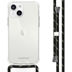 iMoshion Coque avec cordon iPhone 13 - Noir & Dorée
