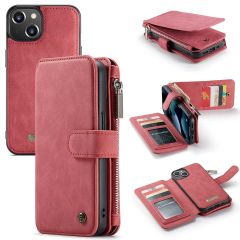 CaseMe Étui luxe 2-en-1 à rabat iPhone 13 - Rouge
