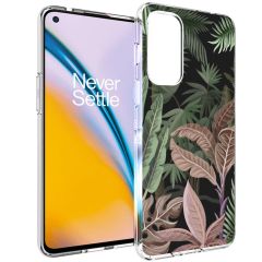 iMoshion Coque Design OnePlus Nord 2 - Jungle - Vert / Rose