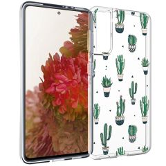 iMoshion Coque Design Samsung Galaxy S21 - Allover Cactus