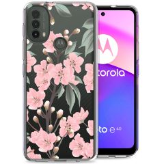 iMoshion Coque Design Motorola Moto E30 / E40 - Cherry Blossom